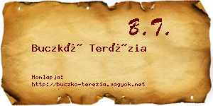 Buczkó Terézia névjegykártya